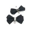 2PCS Bow Knot Shoe Buckle Rhinestones Crystals Shoe Clips Wedding Shoe Decoration Charms DIY Crafts Findings Accessories Shoes Bag Package Accessories (Black) view 1