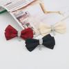 2PCS Bow Knot Shoe Buckle Rhinestones Crystals Shoe Clips Wedding Shoe Decoration Charms DIY Crafts Findings Accessories Shoes Bag Package Accessories (Black) view 3