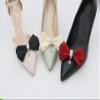 2PCS Bow Knot Shoe Buckle Rhinestones Crystals Shoe Clips Wedding Shoe Decoration Charms DIY Crafts Findings Accessories Shoes Bag Package Accessories (Black) view 4