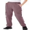 Rdruko Women's Waterproof Hiking Pants Lightweight Quick Dry Travel Fishing Cargo Work Pants Graypurple Medium view 1