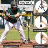 AOLIGEIJS Baseball Tee Batting Tee Softball Tee Portable Travel Hitting Tee,Easy Adjustable Height,Stable Tripod Stand (Baseball Tee Pro, Black) view 3