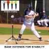 AOLIGEIJS Baseball Tee Batting Tee Softball Tee Portable Travel Hitting Tee,Easy Adjustable Height,Stable Tripod Stand (Baseball Tee Pro, Black) view 4