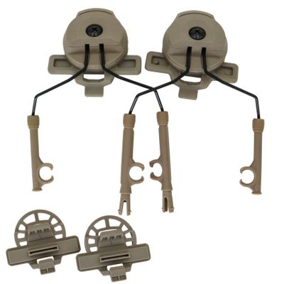 TSVISIONCORE 1Pair COMTA Tactical Headset Helmet Adapter Suspension Accessories for Team Wendy Rail 3.0,COMTA Headset(Tan)