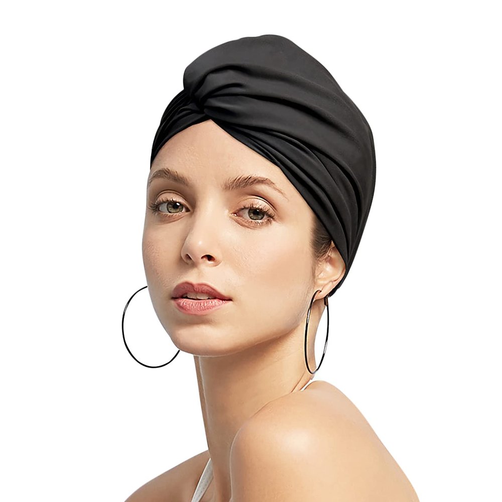 Summer Spandex Swimming Cap Non Waterproof Bathing Anti-Slip Elastic Pool Gym Underwater Water Sports Turban Comfortable Swim Hat Wrap