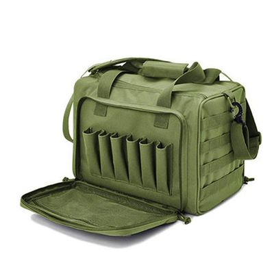 UNISTRENGH Multifunction Tactical Gun Range Bag Deluxe Pistol Shooting Range Duffle Bags (Military Green)