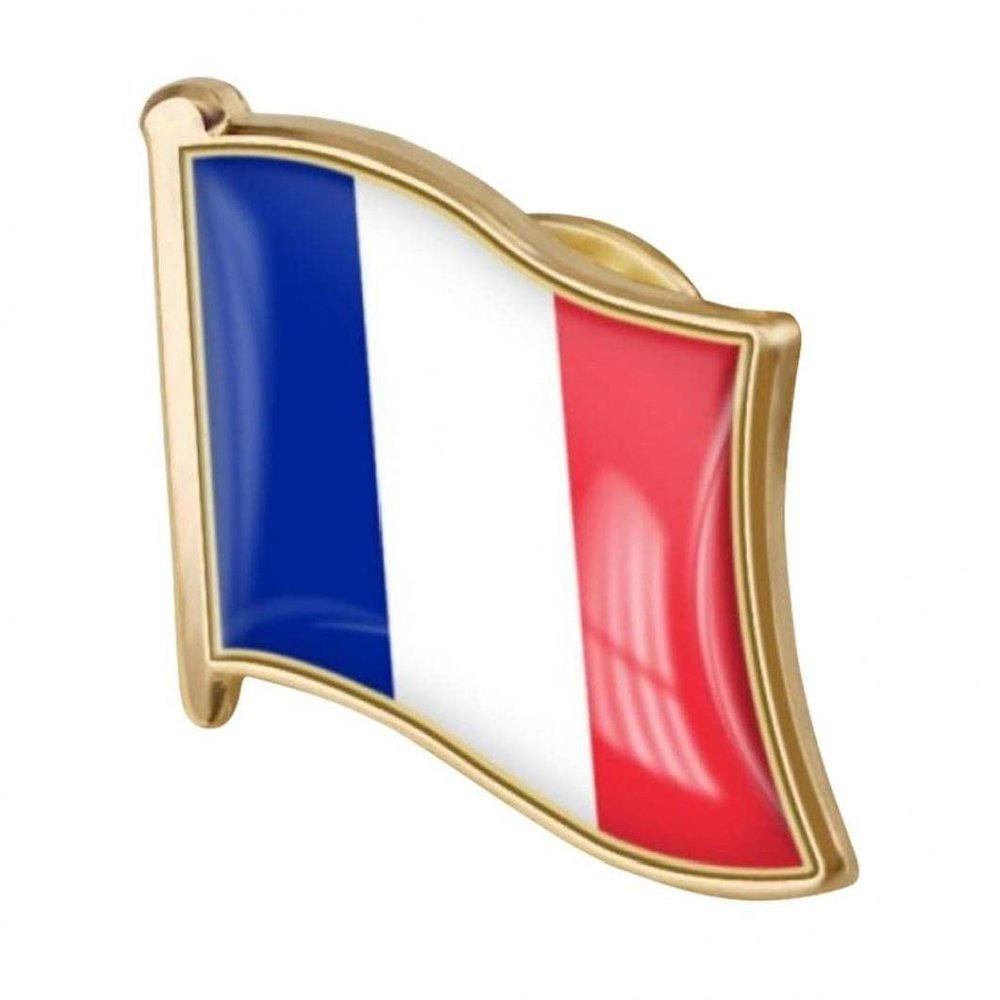 1pc French Republic Flag Pin Badge Metal Lapel Pin Brooch France of Flag Badges National Novelty Accessory