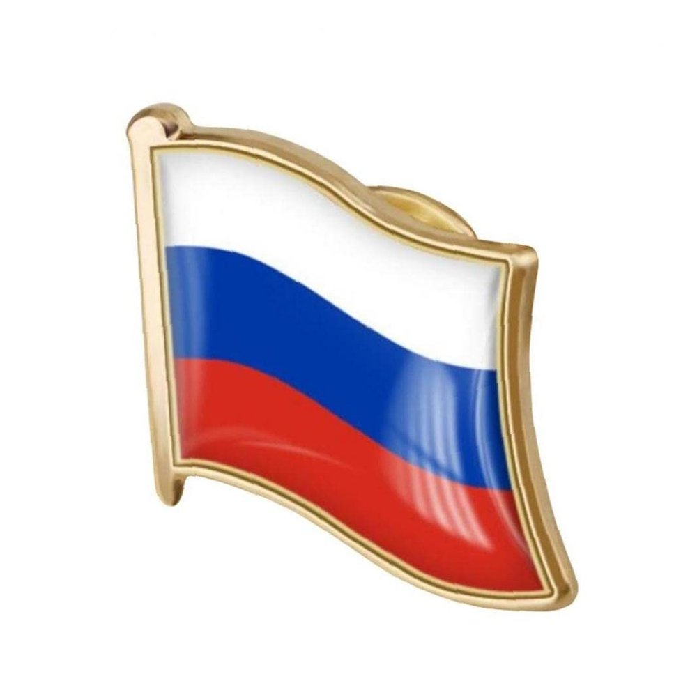 1pc Russian Flag Pin Badge Metal Lapel Pin Brooch Russian of Flag Badges Novelty Accessory