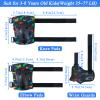 FIODAY Knee Pads for Kids Dinosaur Knee Elbow Pads Wrist Guards with Drawstring Bag Adjustable 7 in 1 Protective Gear Set for Boys Inline Skating Bike Cycling Skateboard Scooter, 3-8 Years, Black view 4