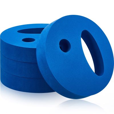 4 Pcs Water Exercise Discs Weights for Pool Exercise Set EVA Foam Water Aerobic Equipment Hand Held Swim Disc for Pool Aerobics Fitness, 7.1 Inches in Diameter (Blue)