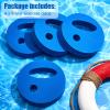 4 Pcs Water Exercise Discs Weights for Pool Exercise Set EVA Foam Water Aerobic Equipment Hand Held Swim Disc for Pool Aerobics Fitness, 7.1 Inches in Diameter (Blue) view 3