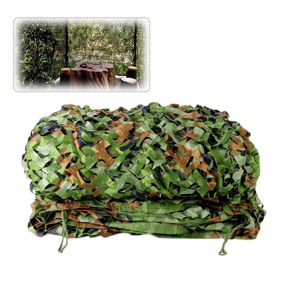 Geovne Outdoor Hunting Camo Net,Theme Party Camouflage Netting,Double-Layer Army Net,Camping Camouflage Tarp,Yard Sunshade Canopy,with Mesh Backing,Different 10x12m(32.8x39.4ft)