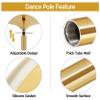 Yaheetech Professional Stripper Pole Spinning Static Dancing Pole Portable Removable 45mm Dance Pole Kit for Exercise Club Party Pub Home w/Tools - Gold view 3