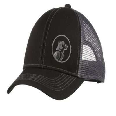 Mack Truck Bulldog Charcoal Black Structured Snapback Mesh Cap/Hat