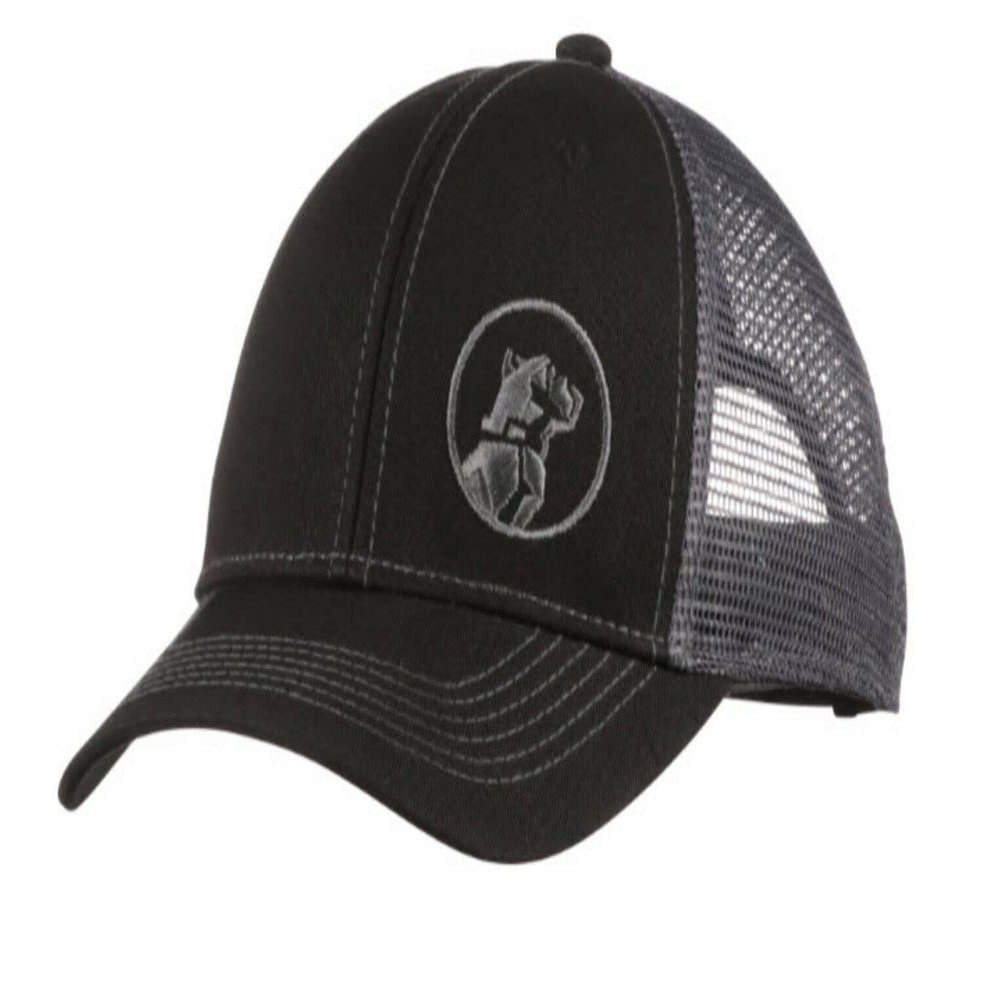 Mack Truck Bulldog Charcoal Black Structured Snapback Mesh Cap/Hat