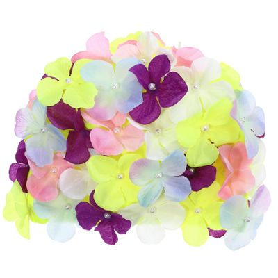 Swimming Cap Women Flowers - Floral Swim Cap for Womens, Flowered Swim Cap s for Women, Swim Cap with Flowers, Ear Hair Protection 1Pcs