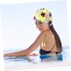 Swimming Cap Women Flowers - Floral Swim Cap for Womens, Flowered Swim Cap s for Women, Swim Cap with Flowers, Ear Hair Protection 1Pcs view 2