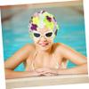 Swimming Cap Women Flowers - Floral Swim Cap for Womens, Flowered Swim Cap s for Women, Swim Cap with Flowers, Ear Hair Protection 1Pcs view 4