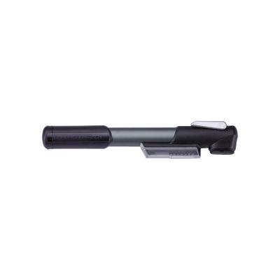BBB Cycling Mini Pump Lightweight Integrated Pressure Gauge Dualhead Thumblock Lever System T-Handel WindGun S BMP-57, Black, 250 mm