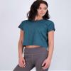 Real Essentials 5 Pack: Women's Dry-Fit Crop Top Short Sleeve Shirts Workout Gym Cropped Athletic Tee (Available in Plus)- Set 4, 3X view 2