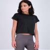 Real Essentials 5 Pack: Women's Dry-Fit Crop Top Short Sleeve Shirts Workout Gym Cropped Athletic Tee (Available in Plus) - Set 2, XXL view 2