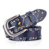 Ladies Pin Buckle Fashion Casual Genuine Leather Rivet Korean Punk Alloy Girl Jeans Luxury Designer Womans Belts for Women,Denim,110CM/43.3'' view 1