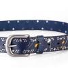 Ladies Pin Buckle Fashion Casual Genuine Leather Rivet Korean Punk Alloy Girl Jeans Luxury Designer Womans Belts for Women,Denim,110CM/43.3'' view 2