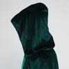 Regenboog Kids Velvet Cape with Hood,Green Cloak for Kids,Short Velvet Cape Women,Halloween Costume Cape,Masquerade,Witch,Wizard,Renaissance,Size L,39inch view 4