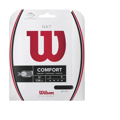Wilson NXT 17 Gauge Black Color Multifilament Tennis String 4-Pack (4 Sets Per Order)