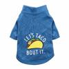 Louis Barx 'Let's Taco Bout It' Pet Graphic T-Shirt Dog Clothes (Small, Blueberry Blue) view 1