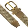 2 Count 7001 Leather Covered Buckle Woven Elastic Stretch Belt 1-1/4"(32mm) Wide (Beige, 4XL) view 2
