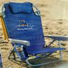 Tommy Bahama Backpack Beach Chair-New 2022 Designs-5-Position Classic Lay Flat-Insulated Cooler Towel Bar-Storage Pouch Aluminum (Sailfish and Palms) view 1