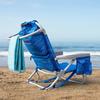 Tommy Bahama Backpack Beach Chair-New 2022 Designs-5-Position Classic Lay Flat-Insulated Cooler Towel Bar-Storage Pouch Aluminum (Sailfish and Palms) view 3