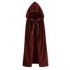 Regenboog Kids Velvet Cape with Hood,39inch,Brown Cloak for Kids,Short Velvet Cape Women view 2