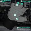 WESTWOOD FOX Gym Gloves Fitness Training Anti Slip Shock-Absorbing Weight Lifting Gloves Padded Grip Breathable Fingerless Workout Support for Men Women Cycling Exercise (Long Wristband, S) view 4
