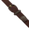 2 Count 7001 Leather Covered Buckle Woven Elastic Stretch Belt 1-1/4"(32mm) Wide (Brown, 4XL) view 3