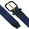 2 Count 7001 Leather Covered Buckle Woven Elastic Stretch Belt 1-1/4"(32mm) Wide (Navy, 3XL) view 2