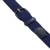 2 Count 7001 Leather Covered Buckle Woven Elastic Stretch Belt 1-1/4"(32mm) Wide (Navy, 3XL) view 3