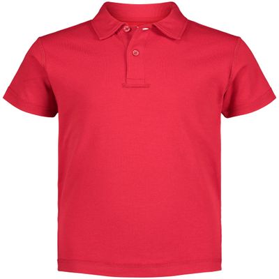 Izod Boys' School Uniform Sensory-Friendly Short Sleeve Polo Shirt, Red, 4-5
