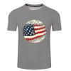 American Flag Shirt for Men Crew Neck Short Sleeve Summer Tshirt Shirts Letter Printed USA Flags Sweatshirt Tops view 2