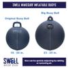 SWELL Wakesurf - Big Bumper Ball 25 Inch Diameter - Inflatable Raft Tie-Up Boat Fender Buoy (Black) view 4