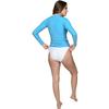 INGEAR Women's UV Sun Protection Long Sleeve Rash Guard Wetsuit Swimsuit Top (Turquoise, Medium) view 3