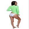 INGEAR Women's UV Sun Protection Long Sleeve Rash Guard Wetsuit Swimsuit Top (Seafoam, Large) view 3