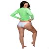 INGEAR Women's UV Sun Protection Long Sleeve Rash Guard Wetsuit Swimsuit Top (Seafoam, Large) view 4