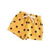 Kids Toddler Little Boy Girl Cotton Linen Summer Shorts Polka Dot Print Drawstring Waist Shorts Casual Pants 1-6 Years Yellow view 1