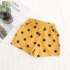 Kids Toddler Little Boy Girl Cotton Linen Summer Shorts Polka Dot Print Drawstring Waist Shorts Casual Pants 1-6 Years Yellow view 2