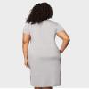 32 DEGREEES Womens Cool T-Shirt Dress | Moisture Wicking | Ultra-Soft | Anti - Odor | Side Slits, Ghost Grey Heather, XX-Large view 3