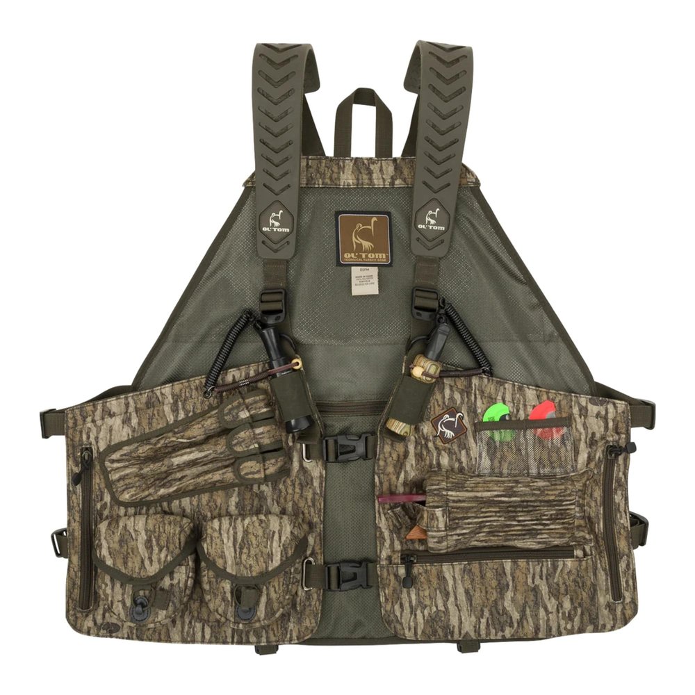 Drake Waterfowl Hunting Time & Motion Gunslinger Turkey Vest with Adjustable Chest/Waist Straps & Detachable Seat, Bottomland