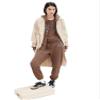 GAP Womens Logo Fleece Joggers Sweatpants, Chocolate 212, X-Small US view 1