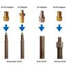 32PCS Premium Brass Valve Adapter, Bike Tire Valve Adapters, Ball Pump Needle, Adapters Kit as Inflation Devices and Accessories fit for Standard Pump or Air CompressorBrass-32Pcs  view 4