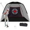 KAIDIDA Golf Hitting Net Portable: 12x7 FT Quick Set Up Driving Training Equipment for Backyard Garage Gift with Target Tee Cap Turf Ball view 4